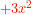 \color{red}+3x^2