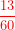 \color{red}\displaystyle \frac{13}{60}