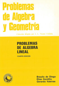 Portada del libro "Problemas de Ã¡lgebra y geometrÃ­a" de la editorial Deimos