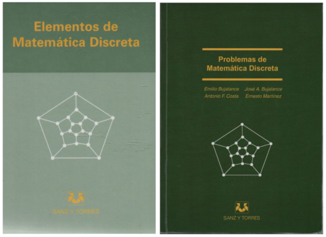 Portada de la obra Elementos de matemática discreta de Emilio Bujalance y colaboradores.